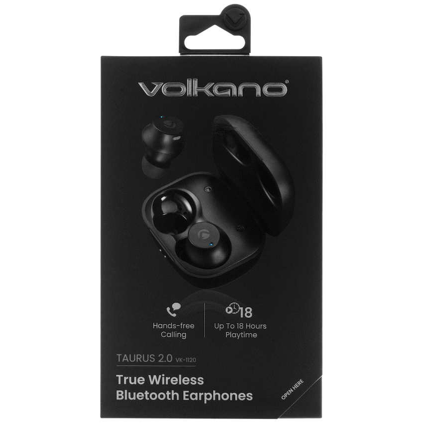 VK-1120-BK Black True Wireless Bluetooth Earphones