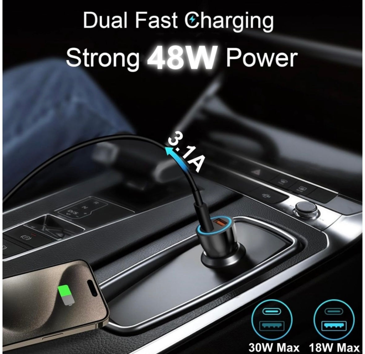 30W Dual Port Car Charger