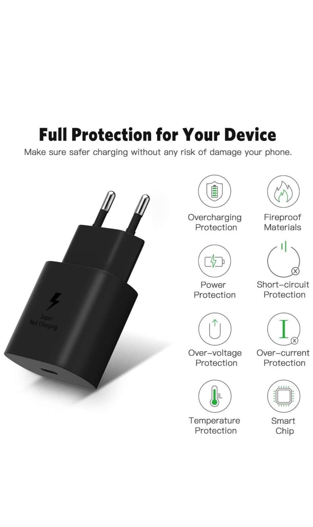 45W USB-C Adapter & C Type Cable