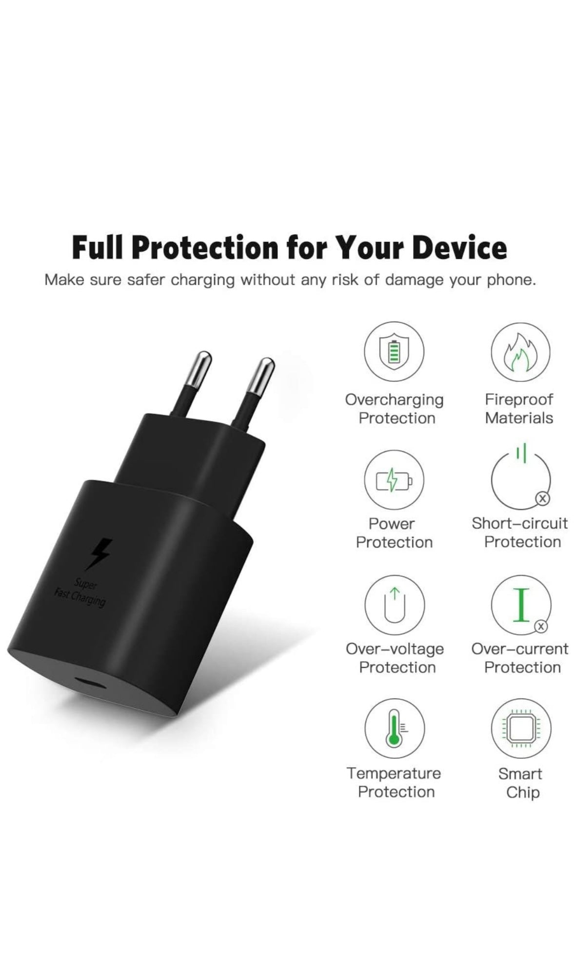 45W USB-C Adapter & C Type Cable