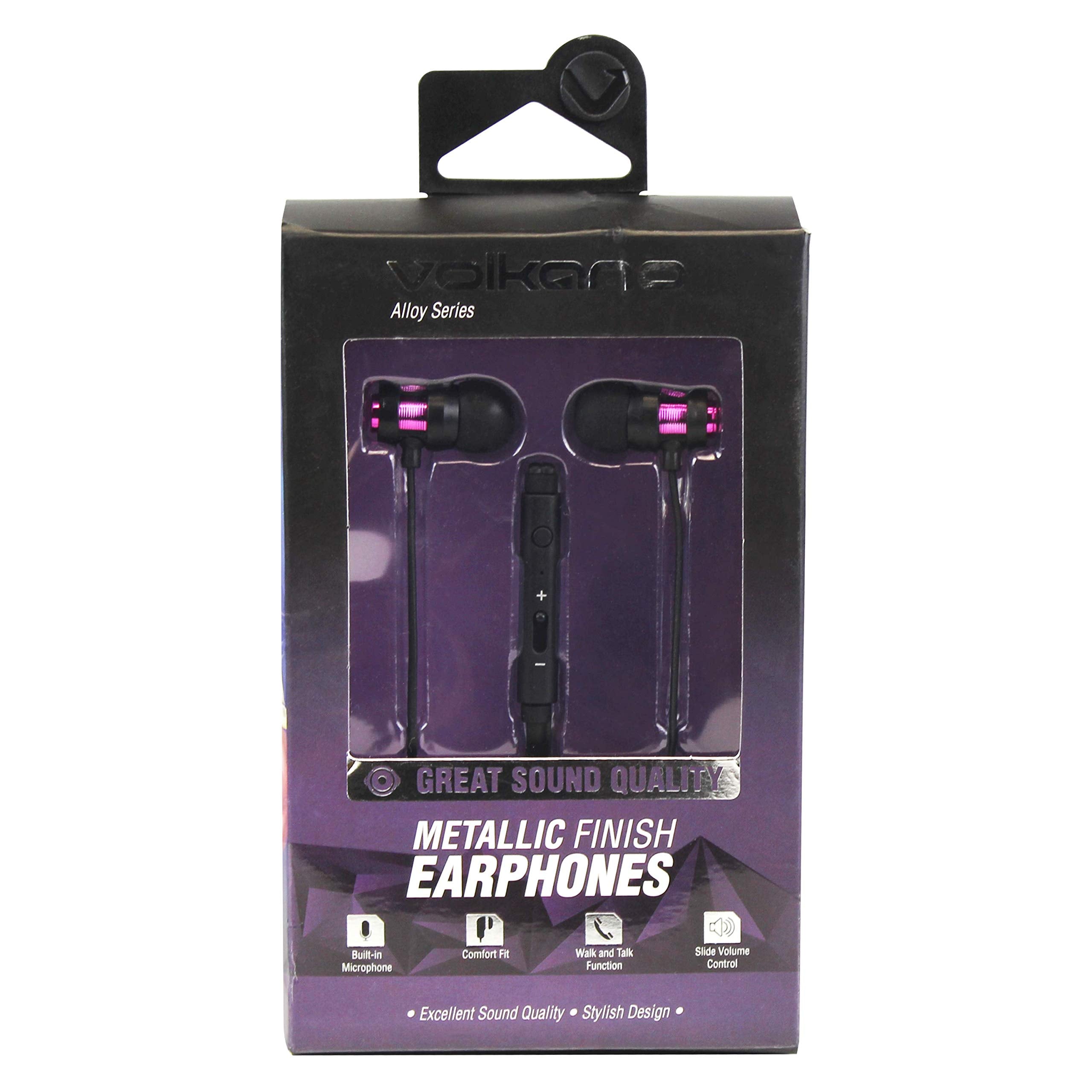 VK-1007-PR Purple Metal Earphones