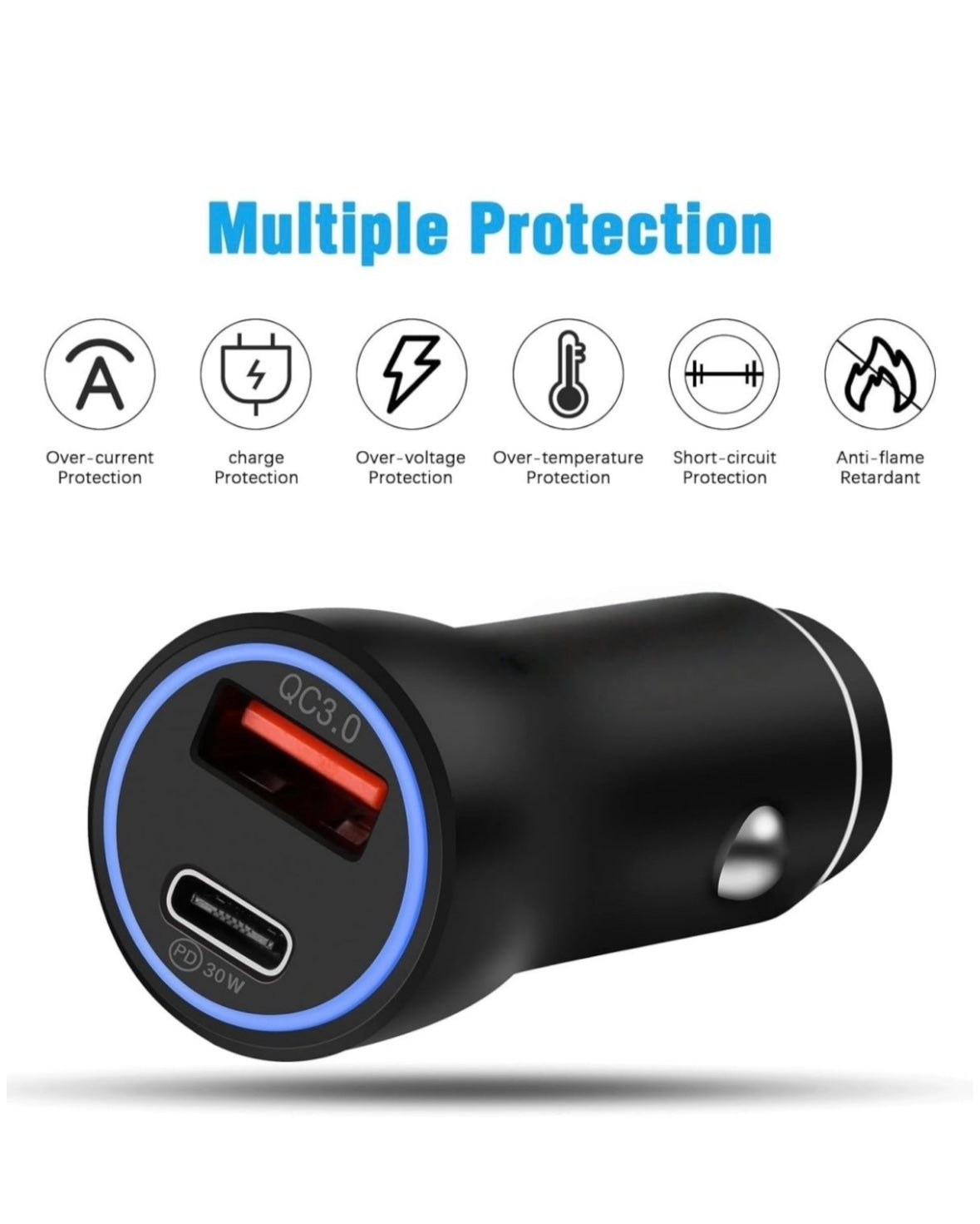 30W Dual Port Car Charger