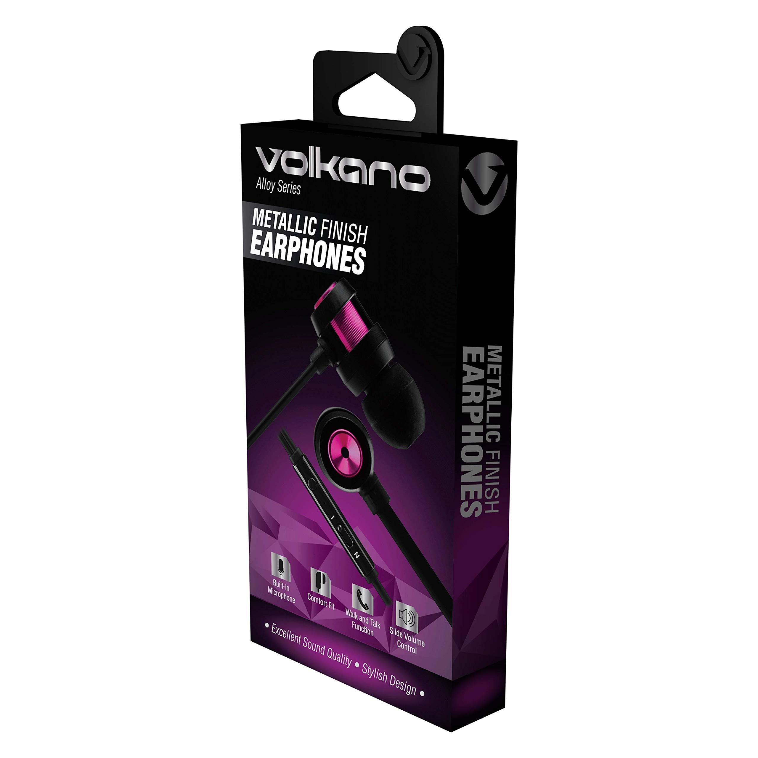 VK-1007-PR Purple Metal Earphones