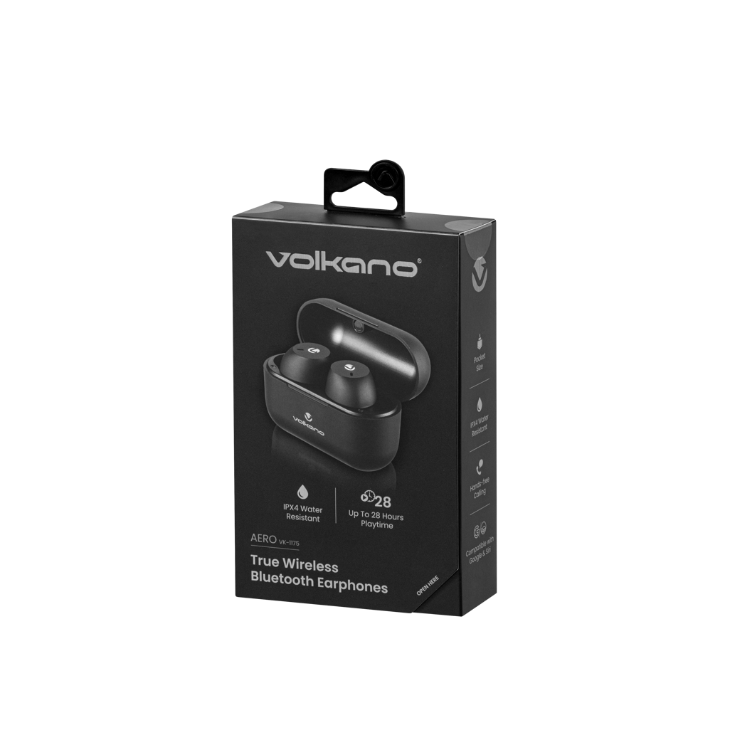 VK-1175 Black True Wireless Bluetooth Earphones
