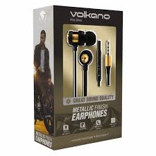 VK-1007-GD Metal Earphones Gold
