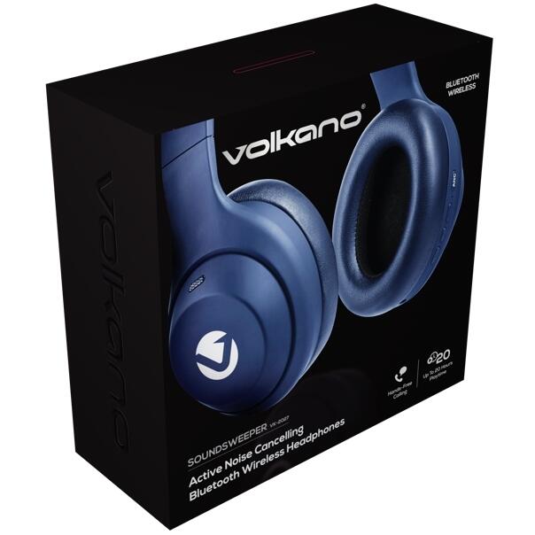 VK-2027-BL Bluetooth Blue Wireless Headphones