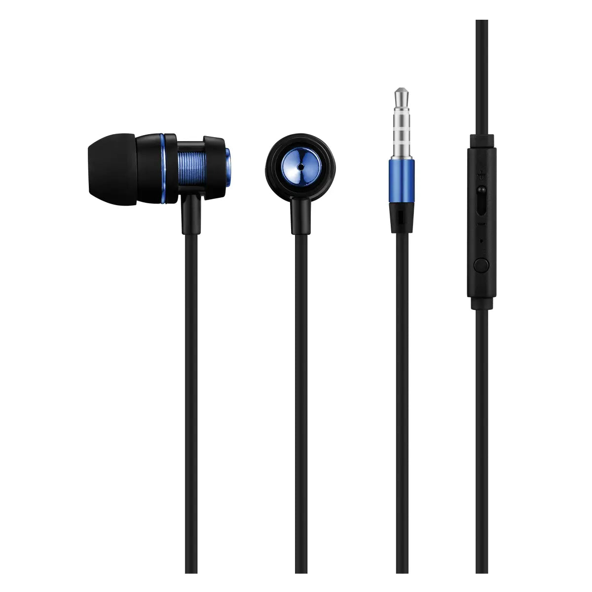 VK-1007-BL Blue Metal Earphones
