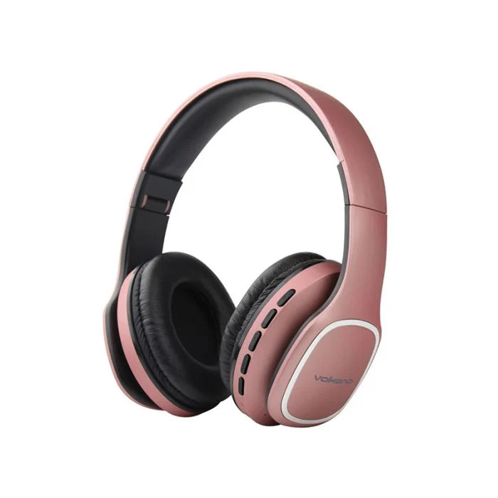 VK-2002-GD Bluetooth Rose Gold Wireless Headphones with FM Radio